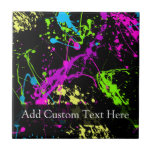 Personalized Black/Neon Splatter tiles
