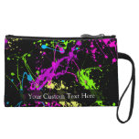 Personalized Black/Neon Splatter bagettes bags