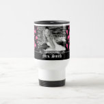 Personalized Black & Pink Fleur-de-lis Mug mugs
