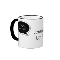 Personalized Black Speech Bubble Coffee Mug