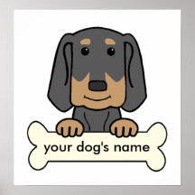 Personalized Black & Tan Coonhound Posters