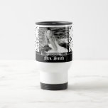 Personalized Black & White Damask Mug mugs