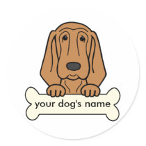 Personalized Bloodhound Stickers