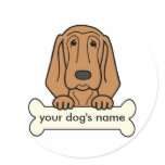 Personalized Bloodhound Stickers