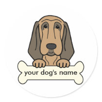 Personalized Bloodhound Sticker