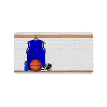 Personalized Blue Basketball Jersey Personalized Address Label