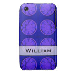Personalized Blue flower pattern casemate cases