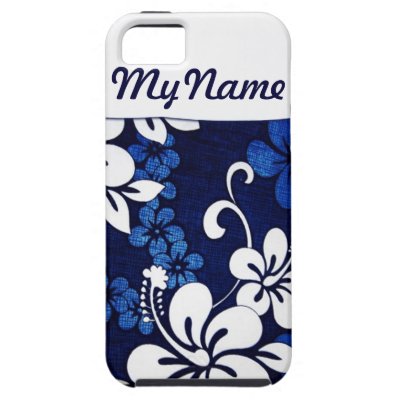 Personalized Blue Hawaii Flowers iPhone 5 Cover