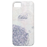 Personalized blue hydrangea flower iphone 5 case