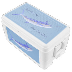 Personalized Blue Marlin Igloo Ice Chest