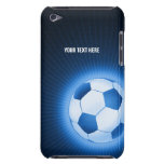 Personalized Blue Soccer Ball (Football) Barely There iPod Case