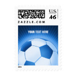 Personalized Blue Soccer Ball (football) Postage