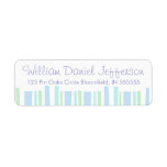 Personalized Blue Stripes Return Address Label labels