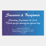Personalized Blue Swirls Water Bottle Label stickers