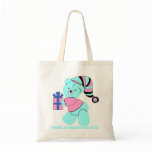 personalized Blue teddy bear  name monogram bags