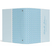 Personalized: Blue With White Polka Dot Binder