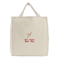 Personalized Boat Bag, Red Bear River logo embroidered bags