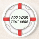 Personalized Boating Life Preserver Drink Coasters