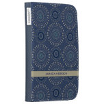 Personalized Boho Dots (blue) Kindle Case