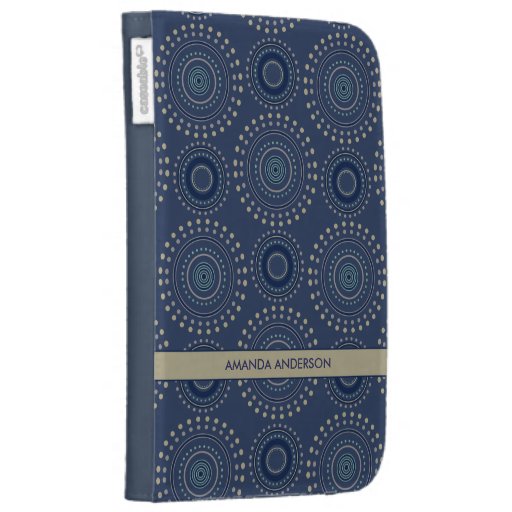 Personalized Boho Dots (blue) Kindle Case