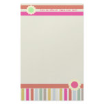 Personalized Bold Stripe Stationery