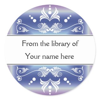 Personalized Bookplates - Colorful Flourishes sticker