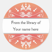 Personalized Bookplates - Colorful Flourishes stickers