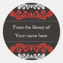 Personalized Bookplates - Colorful Flourishes stickers