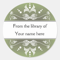 Personalized Bookplates - Colorful Flourishes stickers