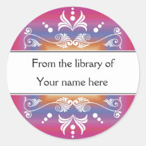 Personalized Bookplates - Colorful Flourishes stickers