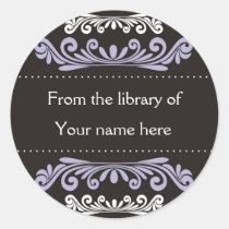 Personalized Bookplates - Colorful Flourishes stickers