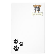 Personalized Boxer Customized Stationery