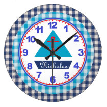 Personalized Boys Sailboat Clock With Numbers