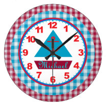 Personalized Boys Sailboat Clock With Numbers