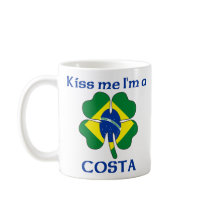 Personalized Brazilian Kiss Me I'm Costa mugs