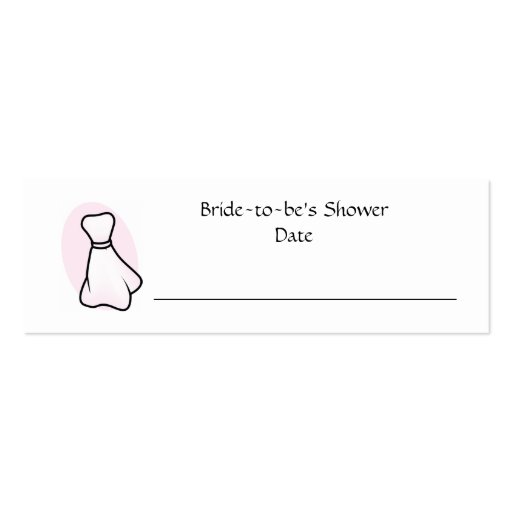 Personalized Bridal Shower Place Card Business Card (front side)