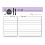 Personalized Bridal Shower Recipe Card Post Card
