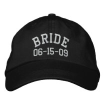 Personalized Bride Embroidered Hat embroidered hats by stitchshop Personalized Bride Embroidered Hat embroidered hats
