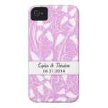 Personalized Bride Groom Lilac Vine iPhone 4 Case