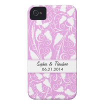 Personalized Bride Groom Lilac Vine iPhone 4 Case casemate cases