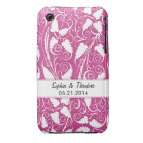 Personalized Bride & Groom Wine Vine iPhone 3 Case casemate cases