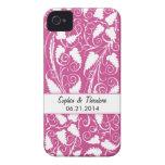 Personalized Bride & Groom Wine Vine iPhone 4 Case