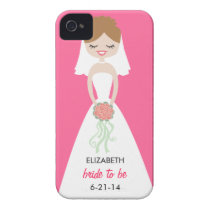 Personalized Bride iPhone 4 Case-Mate Barely There casemate cases