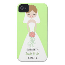 Personalized Bride iPhone 4 Case-Mate Barely There casemate cases
