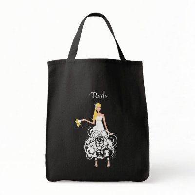 Personalized Bride totebag by wedding_tshirts