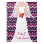 Personalized Bride's Journal Notebook - ZigZag