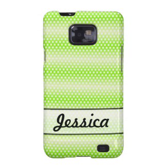 Personalized Bright Lime Green Stripe Pattern Samsung Galaxy SII Covers