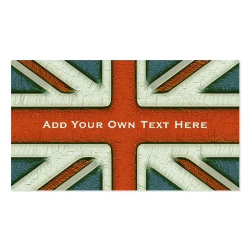 Personalized British Flag Business Cards