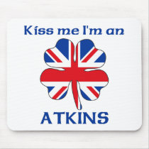 Personalized British Kiss Me I'm Atkins Mouse Pad