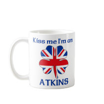 Personalized British Kiss Me I'm Atkins Coffee Mug